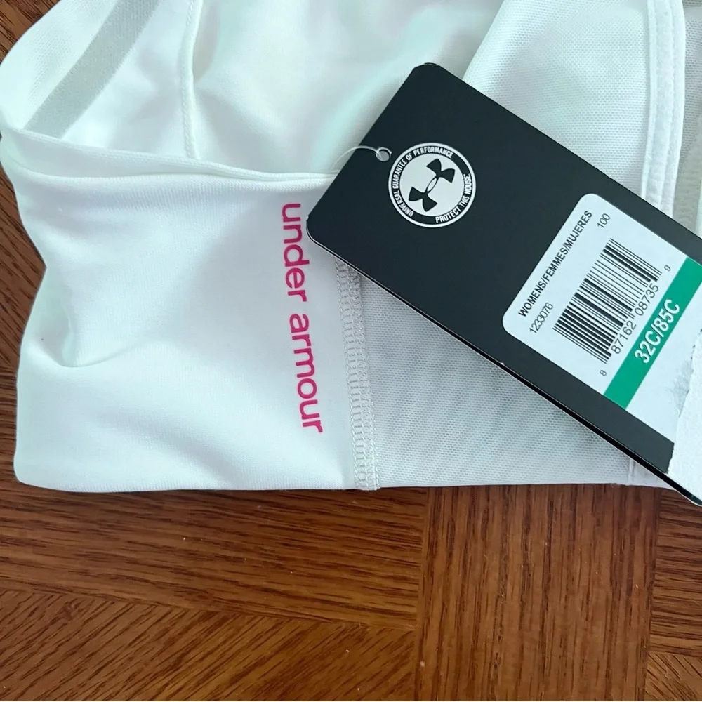 NWT Under Armour White Armour Sports Bra 32C - Picture 4 of 4